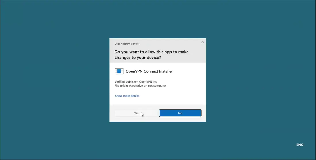 Click Yes when Windows asks for permission, then wait for the installation to finish.