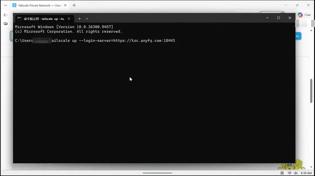 Open Command Prompt, paste the command, and press Enter.